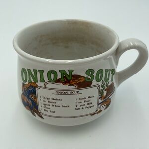 Vintage 70s French Onion Soup Recipe Mug | Potage à l’Oignon Bilingual